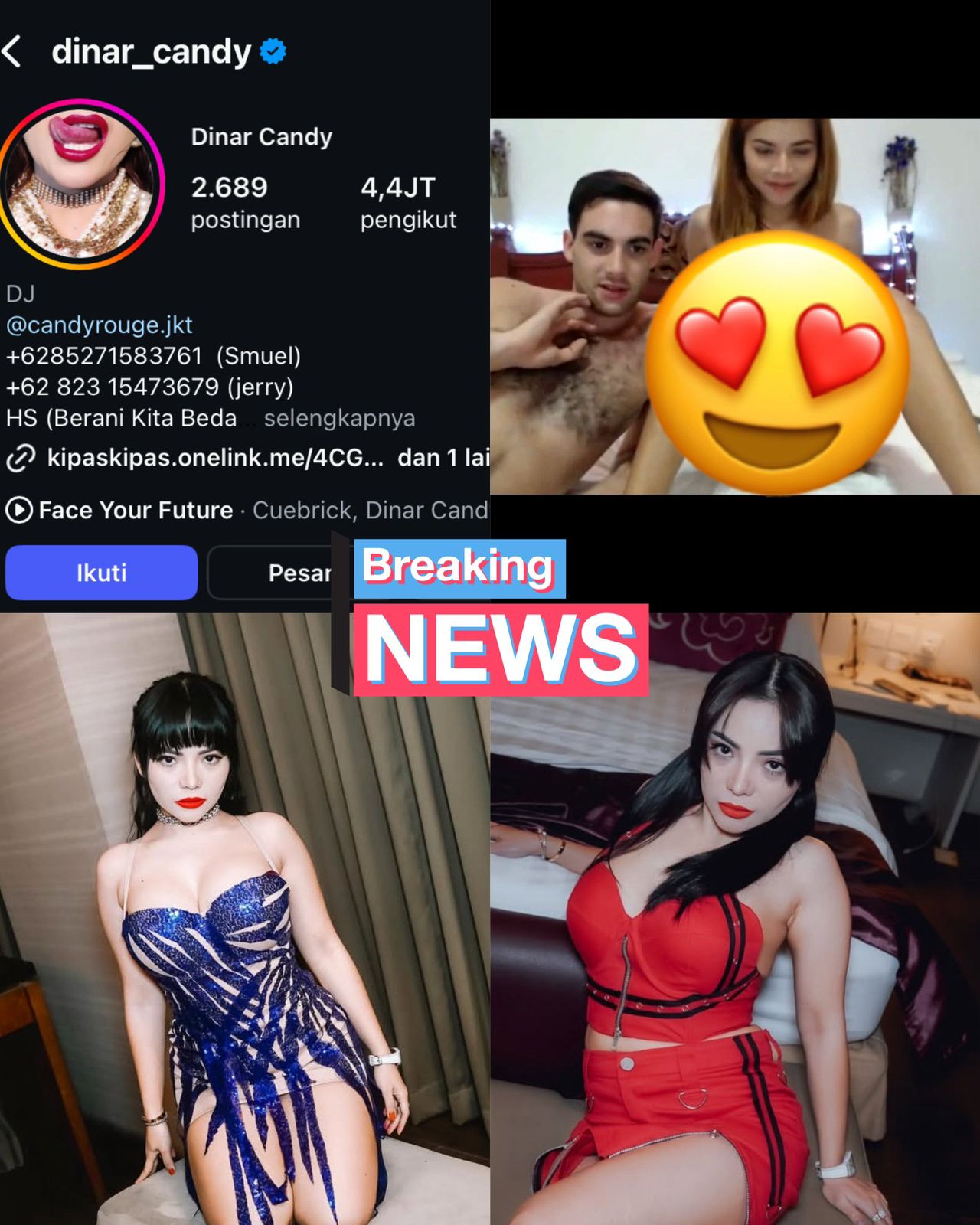 Bokep Viral Selebgram Dinar Candy Jerit2